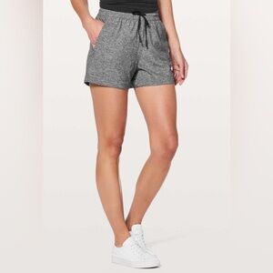 Lululemon Spring Break Away Short *4-way Stretch 3"- Heather Lux Multi Black/ 6